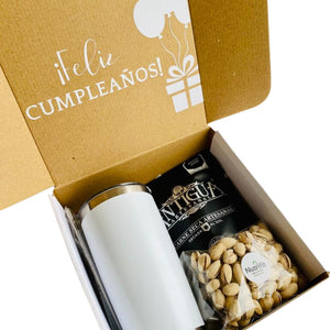 Caja Feliz Cumpleaños Termo y Carne Seca