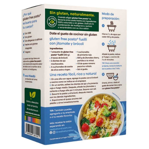 Pasta Fusilli de Quinoa y Multigrano Sin Gluten Real Natural 340 g