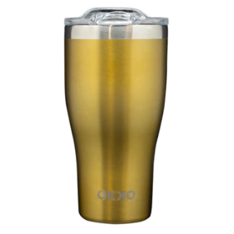 Termo Dorado Gorilla OKKO con Popote 900 ml